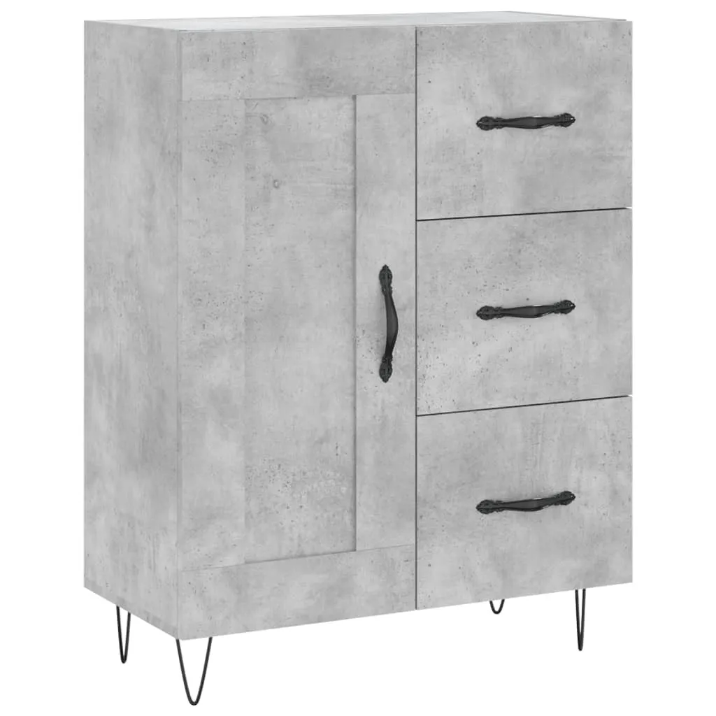 SYFAX™ Credenza Grigio Cemento 69,5x34x90 cm in Legno Multistrato