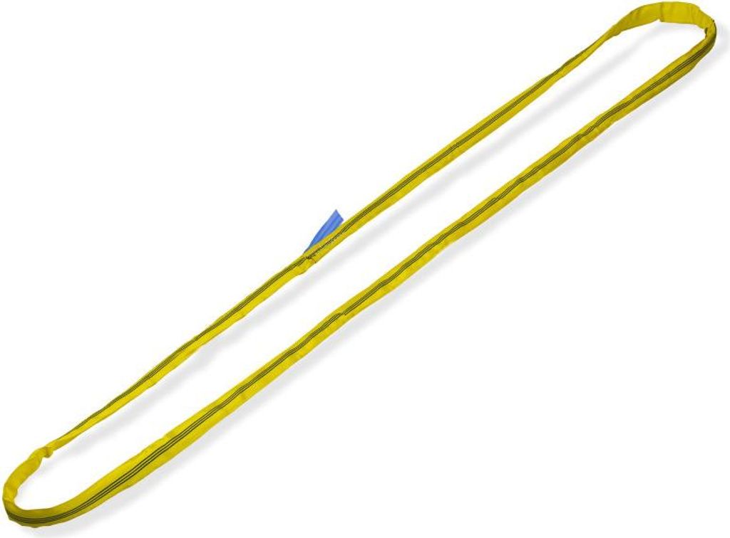 Rundschlinge Hebeband 3 Tonnen Tragkraft, 4 Meter Länge, aus Polyester, Gelb