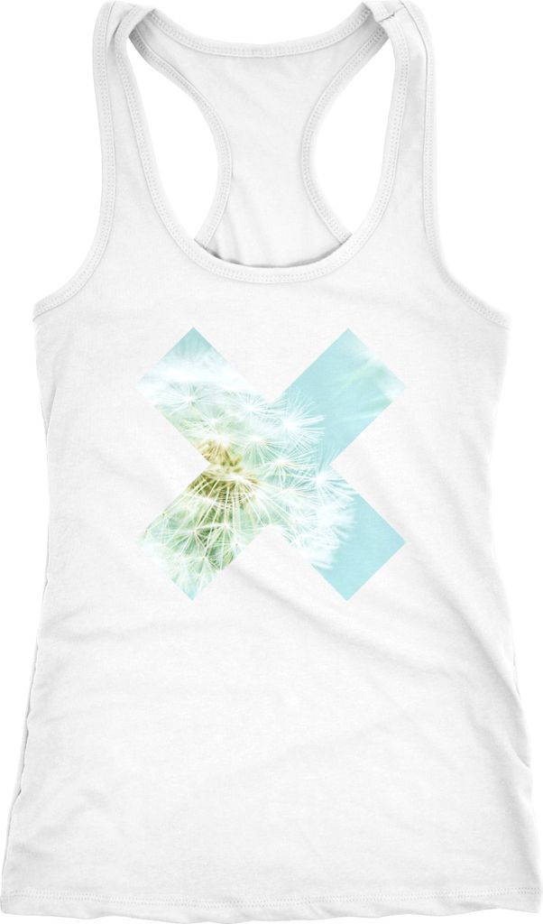 Damen Tank-TopX Aufdruck Pustblume Ananas Galaxy Blumen Rosen Flower Weltall Palmen Neverless pusteblume XL