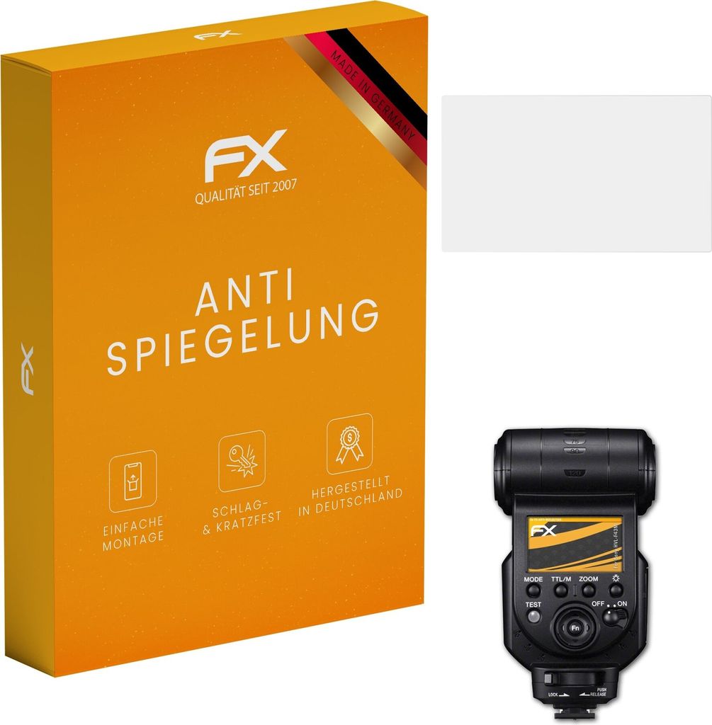 atFoliX FX-Antireflex 3x Schutzfolie kompatibel mit Sony HVL-F43M Displayfolie