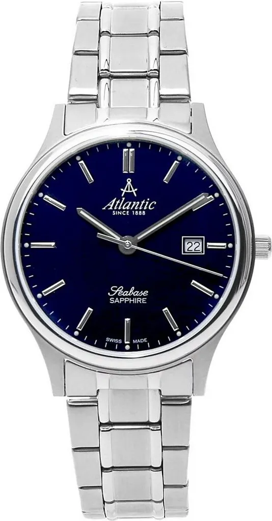 Montre Atlantic Homme Argent Inrayable et Étanche atlantic-60348.41.51