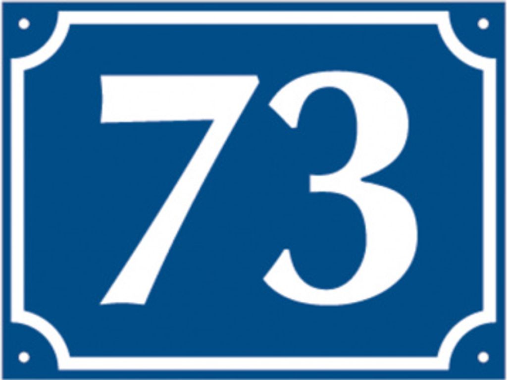 Dreifke Hausnummer, Aluminium geprägt, zweistellig (Nr. 10-99), blau/weiß, 1...