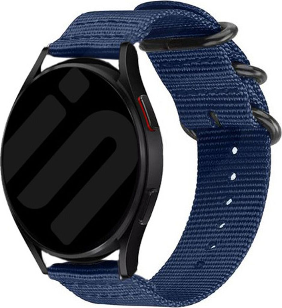 Strap-it Samsung Galaxy Watch 6 Classic 47mm Nylon Schnallenarmband (Blau)