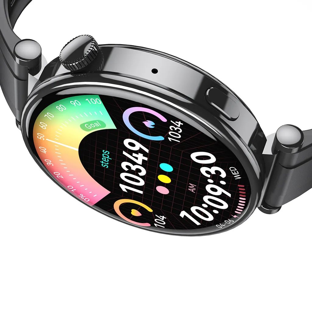 XO Smartwatch GT4 Mini Noir Écran Amoled IP68 avec 22 Langues Intégrées