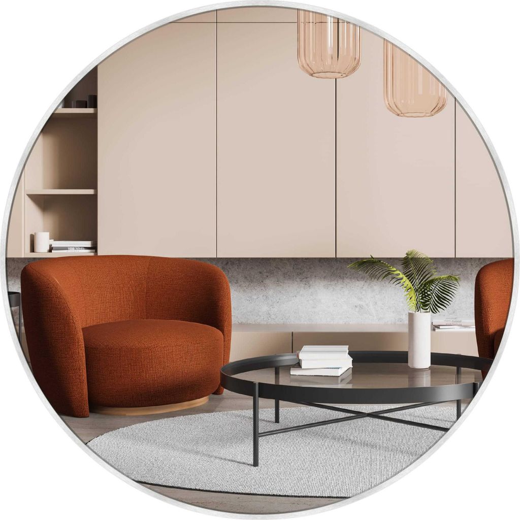 nielsen HOME Wandspiegel Jaron, 60 cm rund, Aluminium, Silber