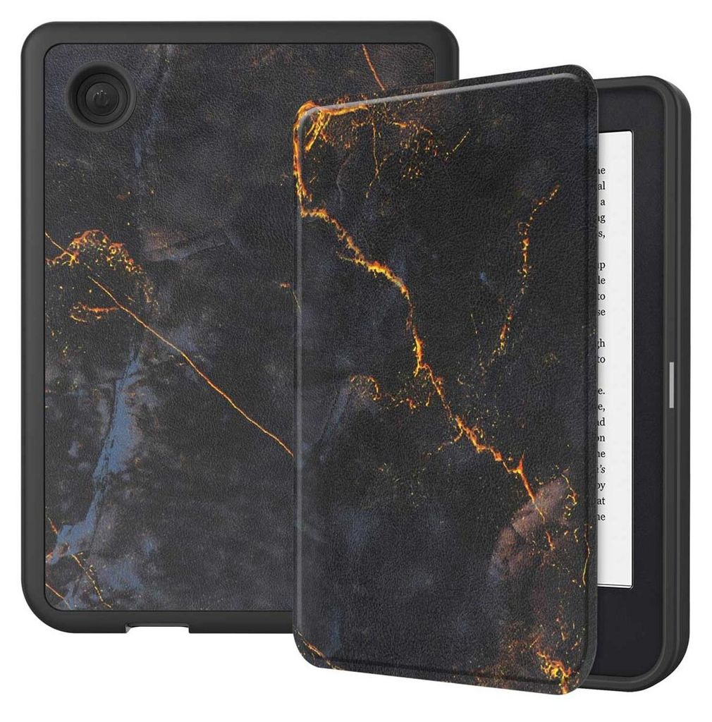 imoshion Design Slim Soft Case Sleepcover Kobo Clara 2E / Tolino Shine 4 - Black Marble