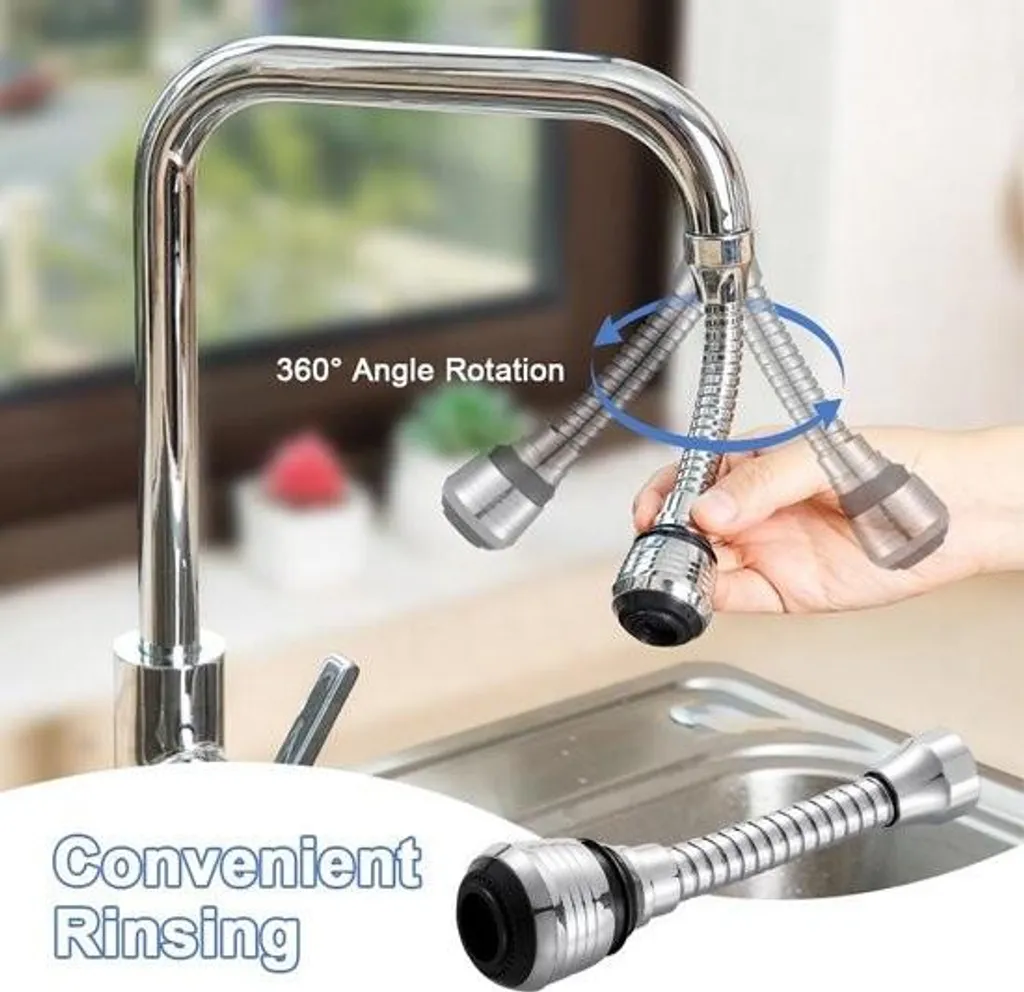 Extension de robinet de cuisine flexible avec deux modes de jet d'eau