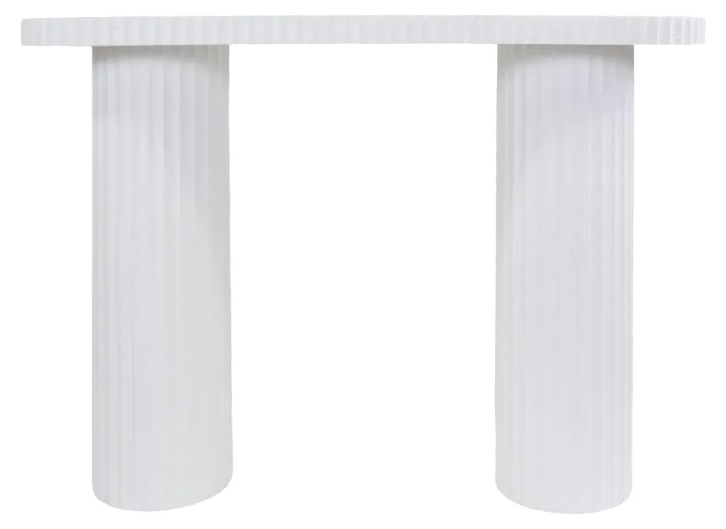 Console Rebecca Sequoia 75,5x100x30 cm en MDF Blanc Moderne Mobili