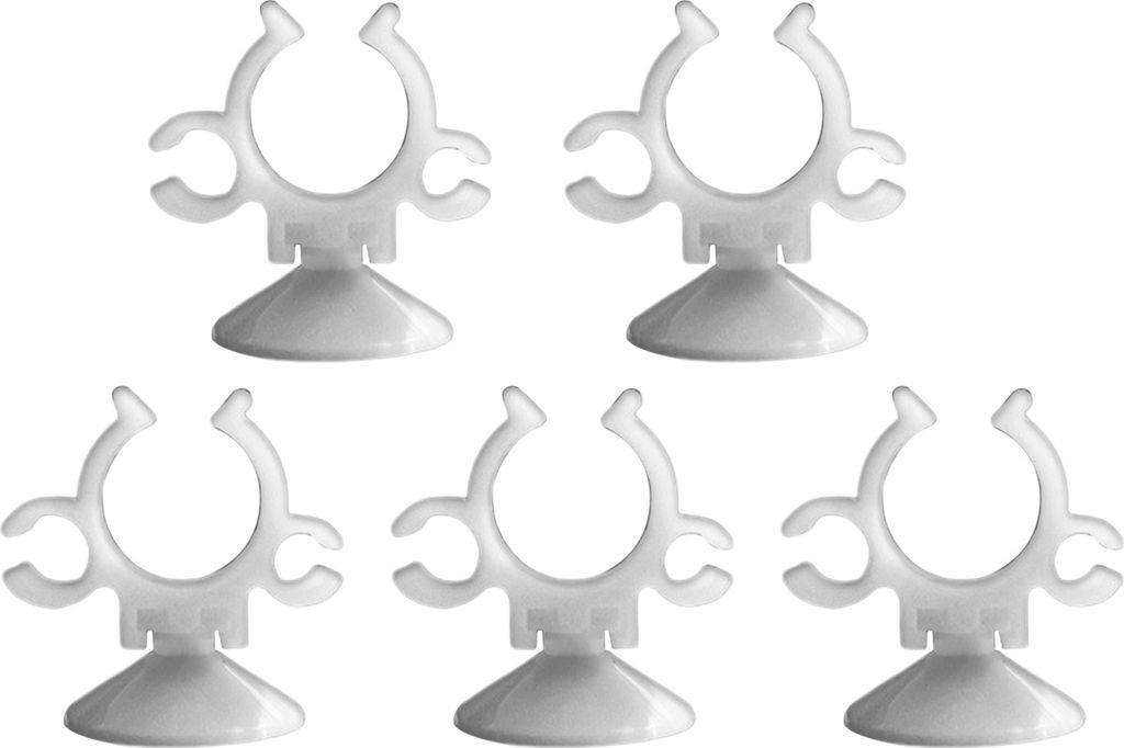 5 Stück Aquarium-Saugnapf, doppelseitige Schnalle für quadratische und runde Rohre, Aquarium, Sauerstoffschlauch, Schlauchpumpe, Netzkabel, Schna...