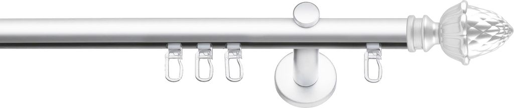 SN Deco - Innenlaufgarnitur Nantes, 19 mm, 1-Lauf, weiß, 120 cm