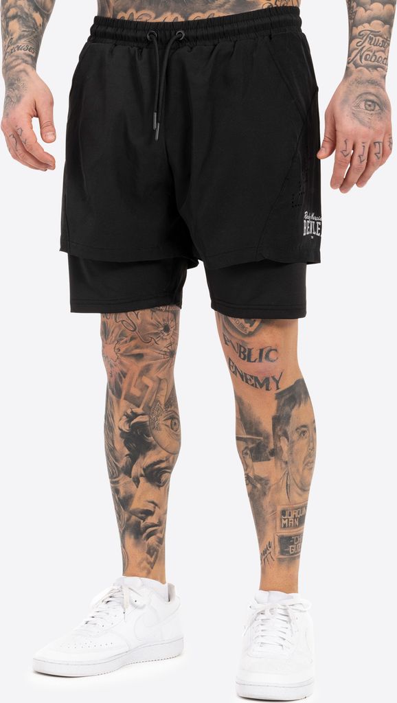 Herren Funktionsshorts schmale Passform OCARS Black/Silver S BENLEE