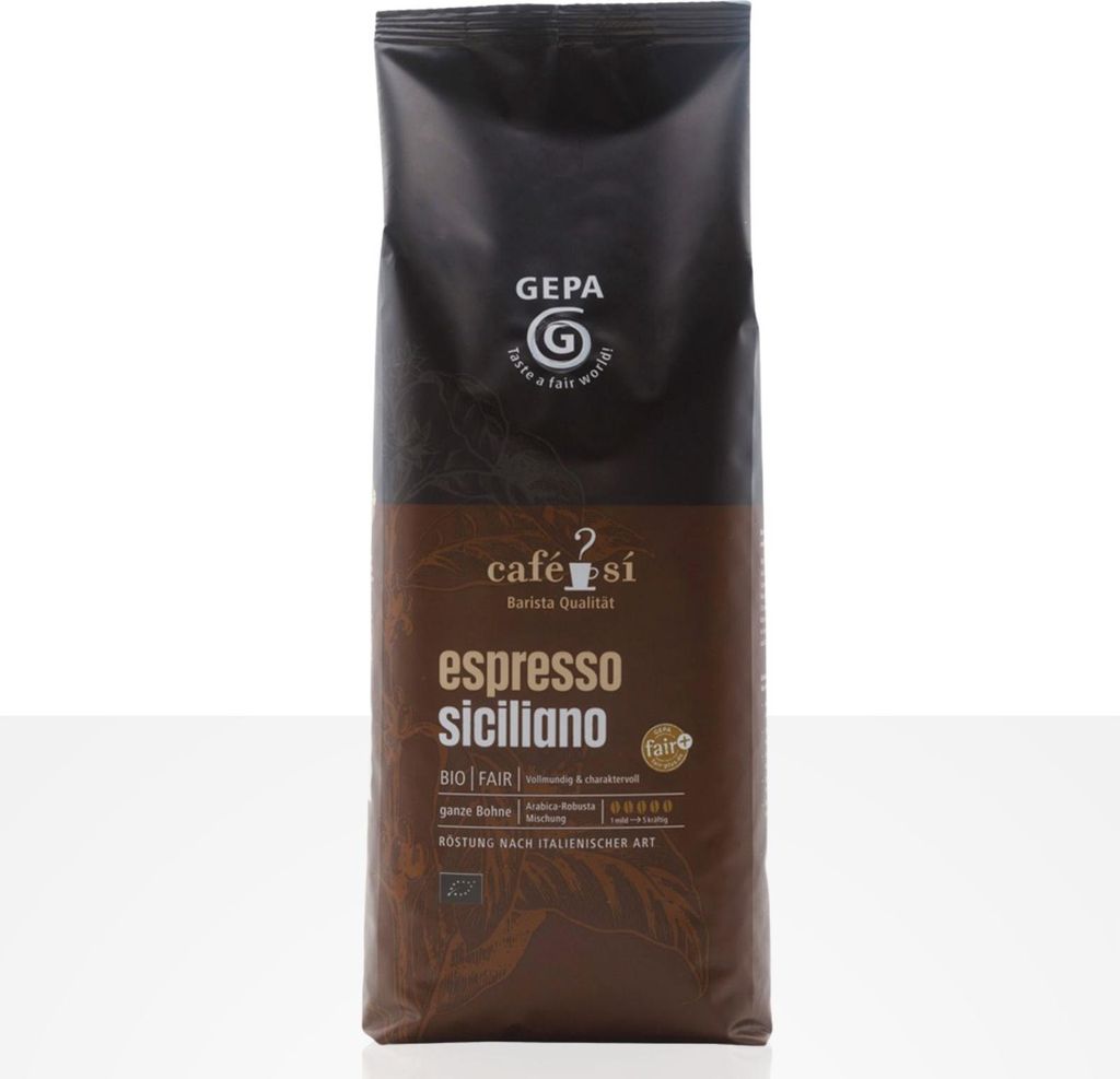 Gepa Cafe Si Espresso Siciliano 4 x 1kg Kaffeebohnen