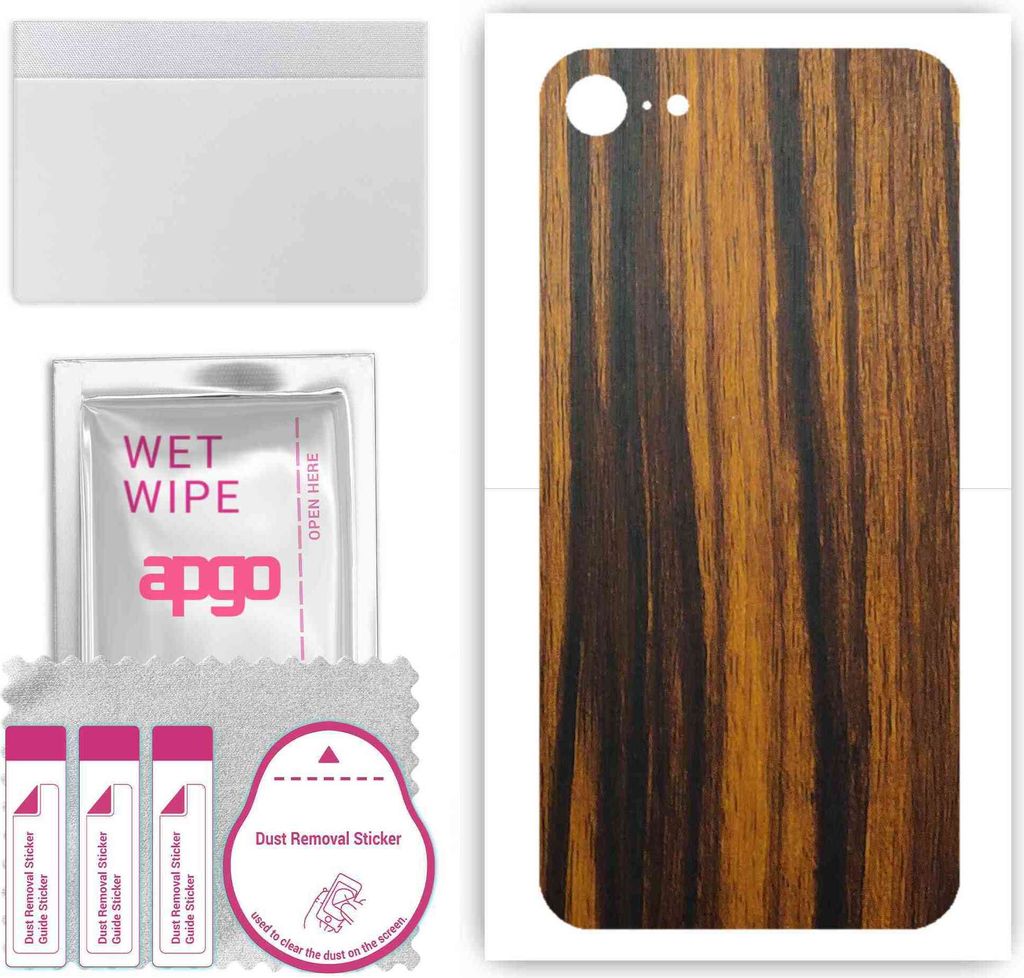 apgo Rückseite Schutzfolie, Skin, kompatibel mit Apple iPhone SE 2022, Hinten Displayschutzfolie aus Vinylfolie, kratzfest, einfache Montage - Tig...