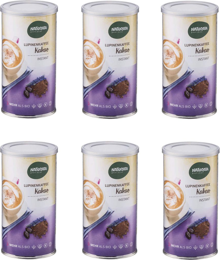 Lupinenkaffee Kakao, instant, Dose, 6 x 175 g