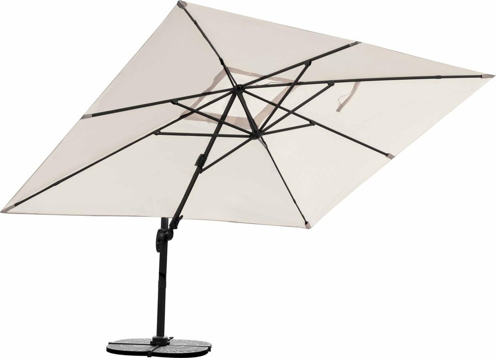 Sonnenschirm 3m x 4m, Aluminium; UV-Schutz; inkl. Regencover