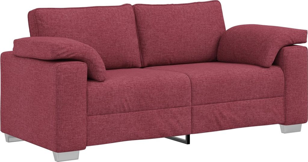 Loveseat Sofa Weinrot 140 cm Stoff, Schlafsofas DesignMöbel Neu