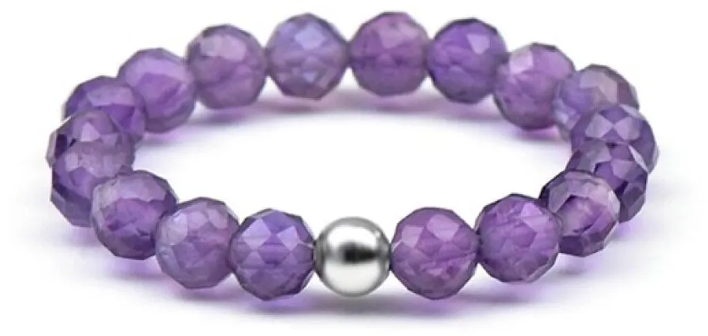 Bague femme améthyste POL-R03 Mineral - Accessoire soirée taille 57 mm