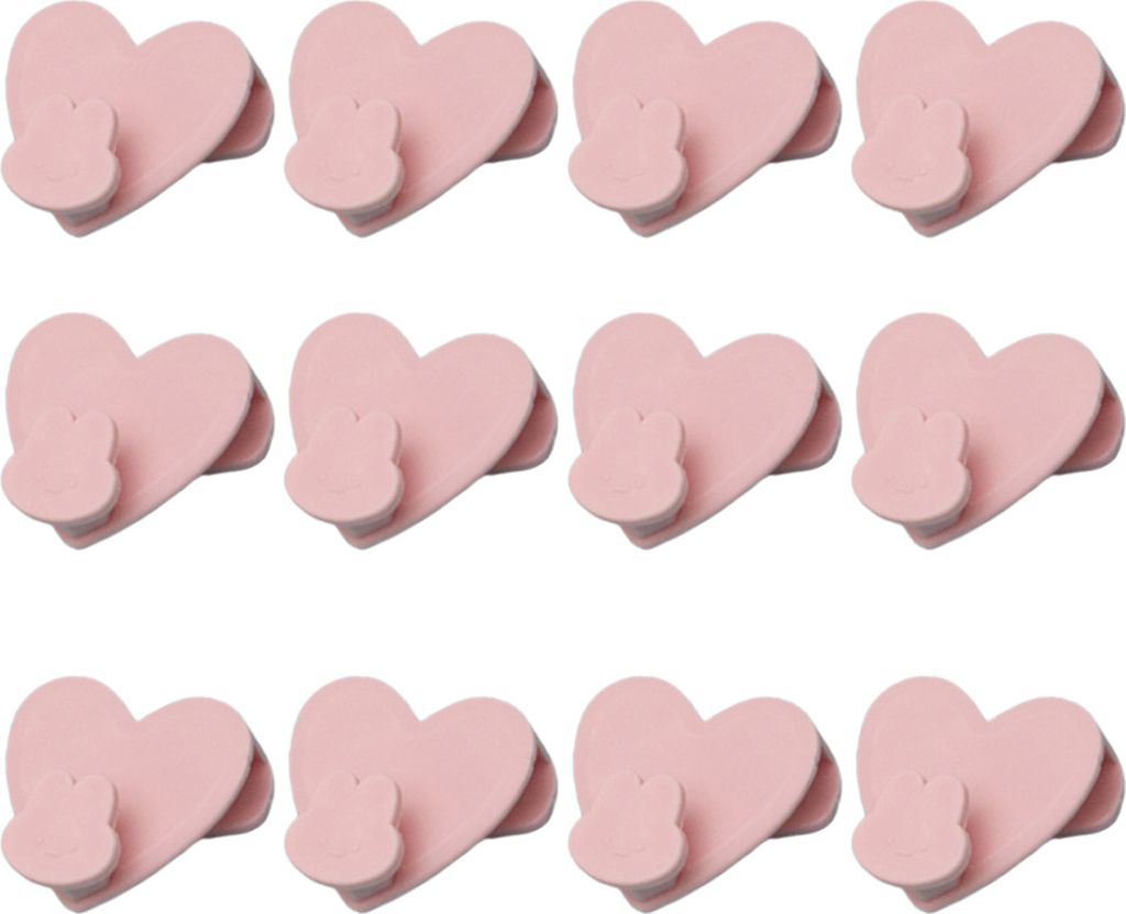 12 Stück Kleiderbügelhaken in Kaninchenform, Herzform, strapazierfähig, platzsparend, Kunststoff-Kleiderbügel, Samt-Kleiderbügel, Hosenbügel,...