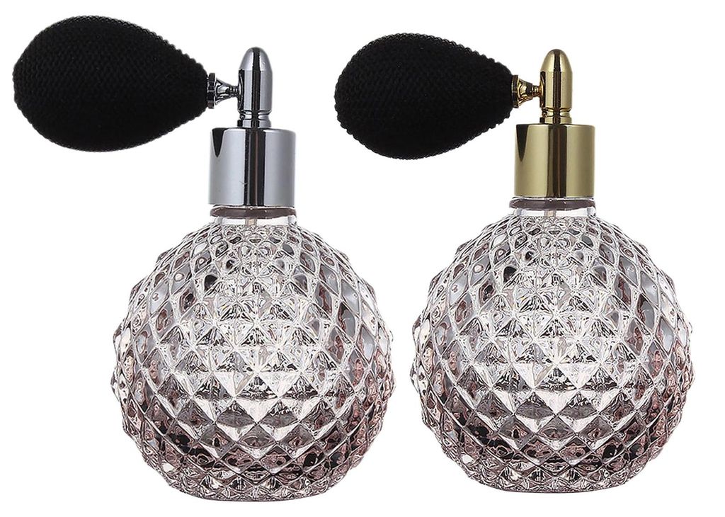 100-ml-Parfümflasche, auslaufsicher, feiner Sprühnebel, rautenförmiger Schliff, tragbar, Vintage-Luftballon, nachfüllbar, Glas-Sprühflasche, G...