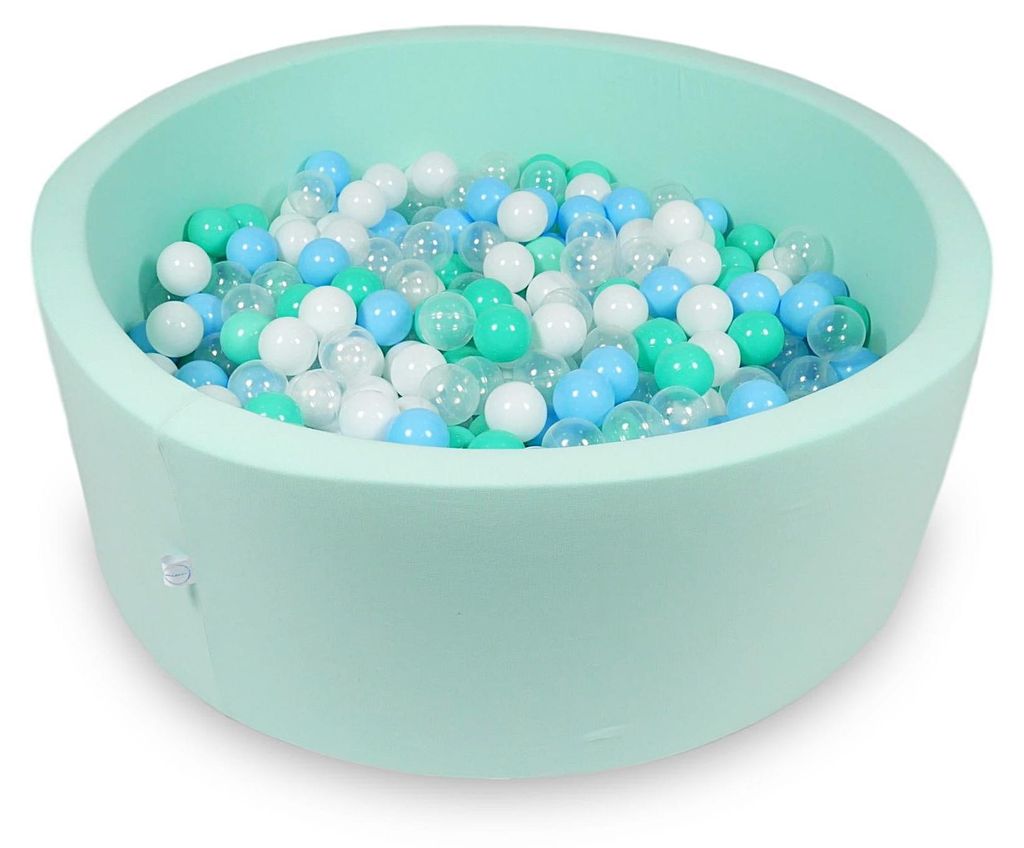 Droogzwembad 110x40 cm, mintgroen, met 500 ballen: Productafbeelding 