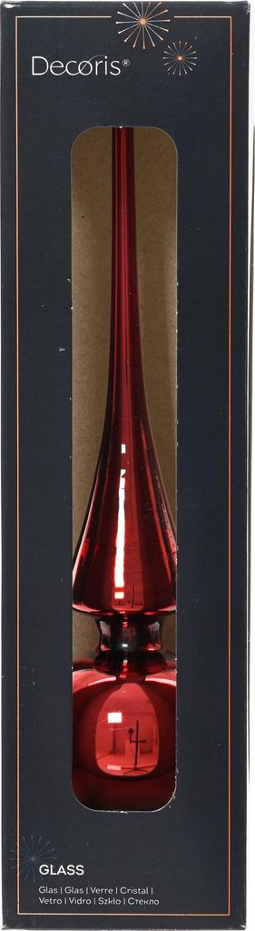 Christbaumspitze Glas 26cm ochsenblut glänzend