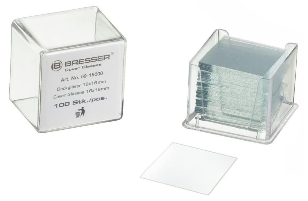 Bresser Deckgläser 22x22 mm aus Natron-Kalk-Glas, Produktbild 
