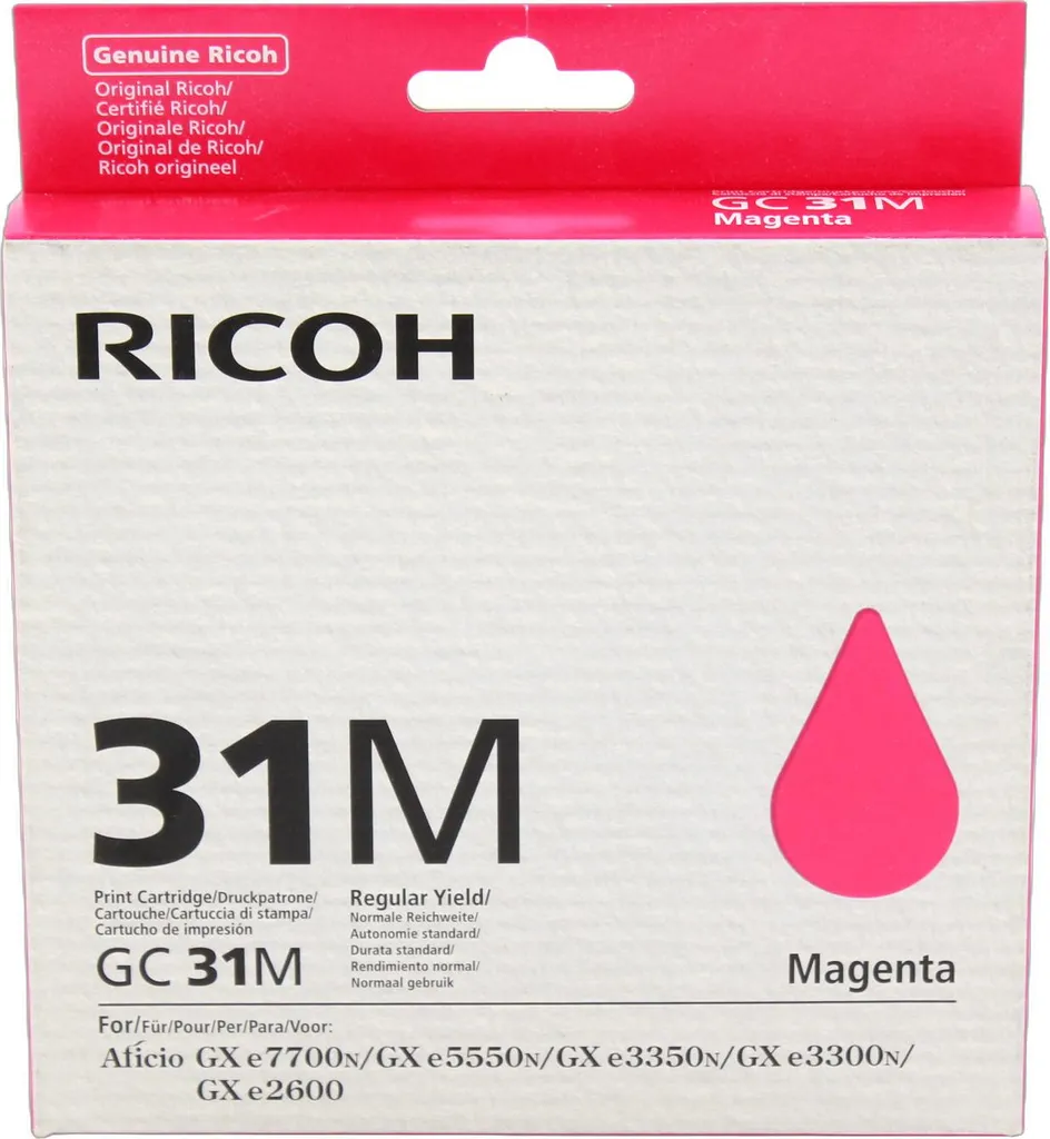 Cartouche Ricoh GC 31M Magenta pour Impression de Documents Pro Durables