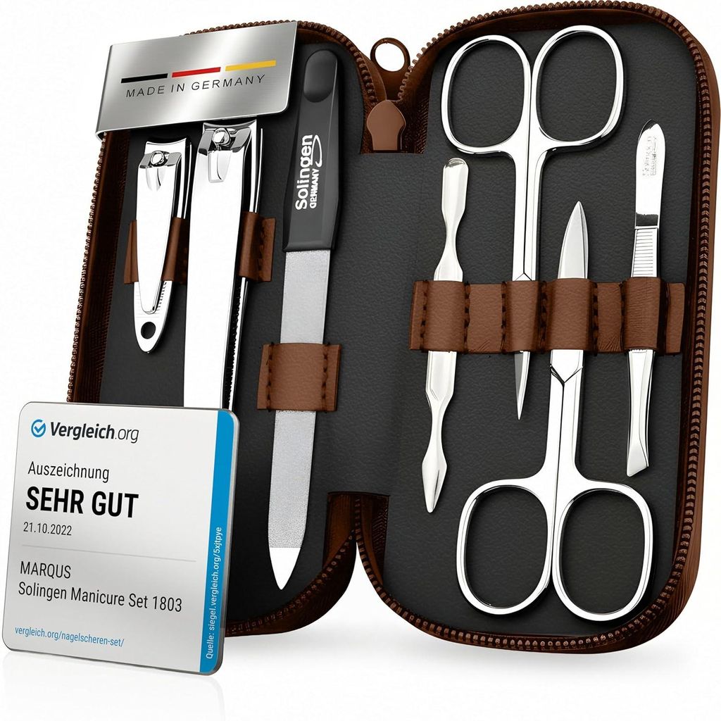 marQus Maniküre-Set 7-teilig – Echtleder-Etui, Solingen – Produktbild 