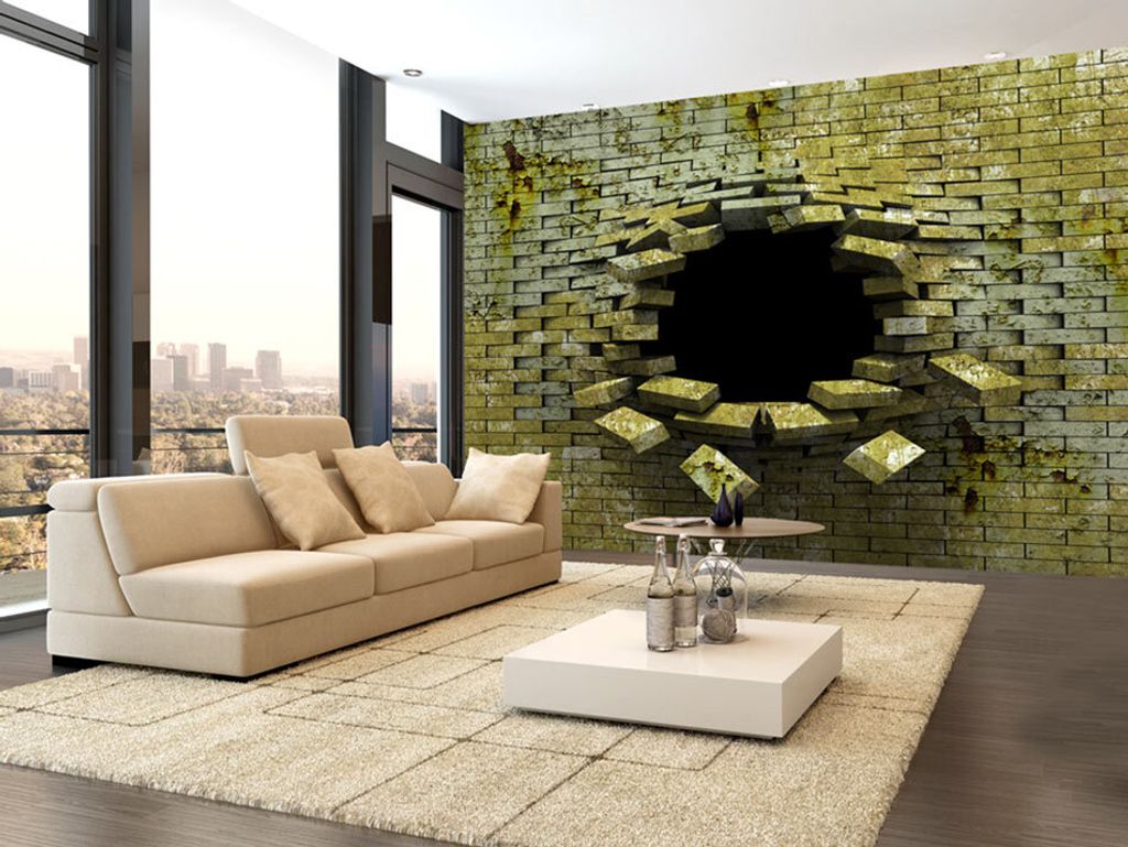 Vlies Fototapete 3d Effekt 400x280 cm Tapeten Wandtapete XXL Mauer Ziegel Abstrakt a-A-0098-a-c