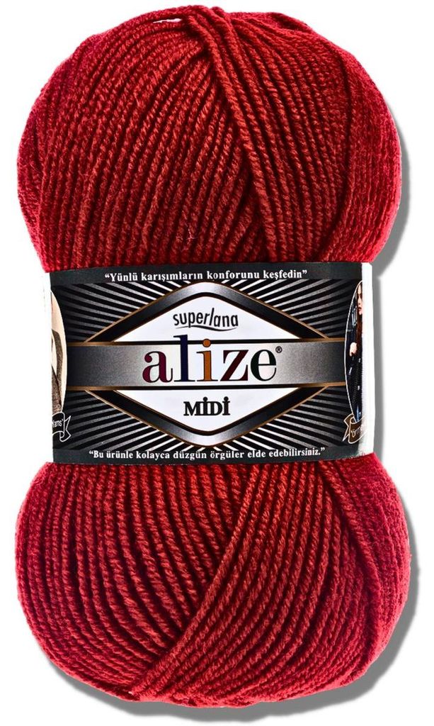 Alize 1x 100g Superlana Midi Wolle, Uni, Häkeln, Stricken (56)