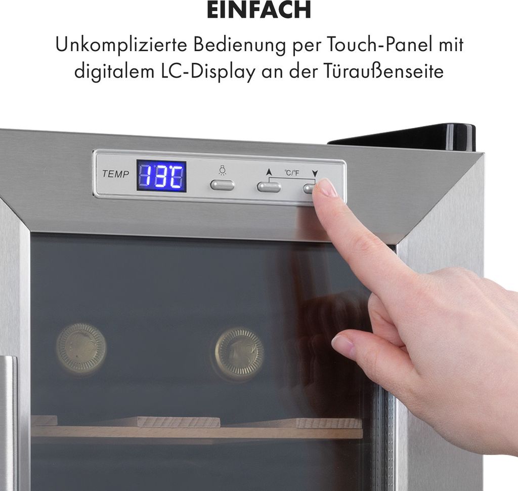 Klarstein Weinkühlschrank, Getränkekühlschrank Schmal, 1 Produktbild 4