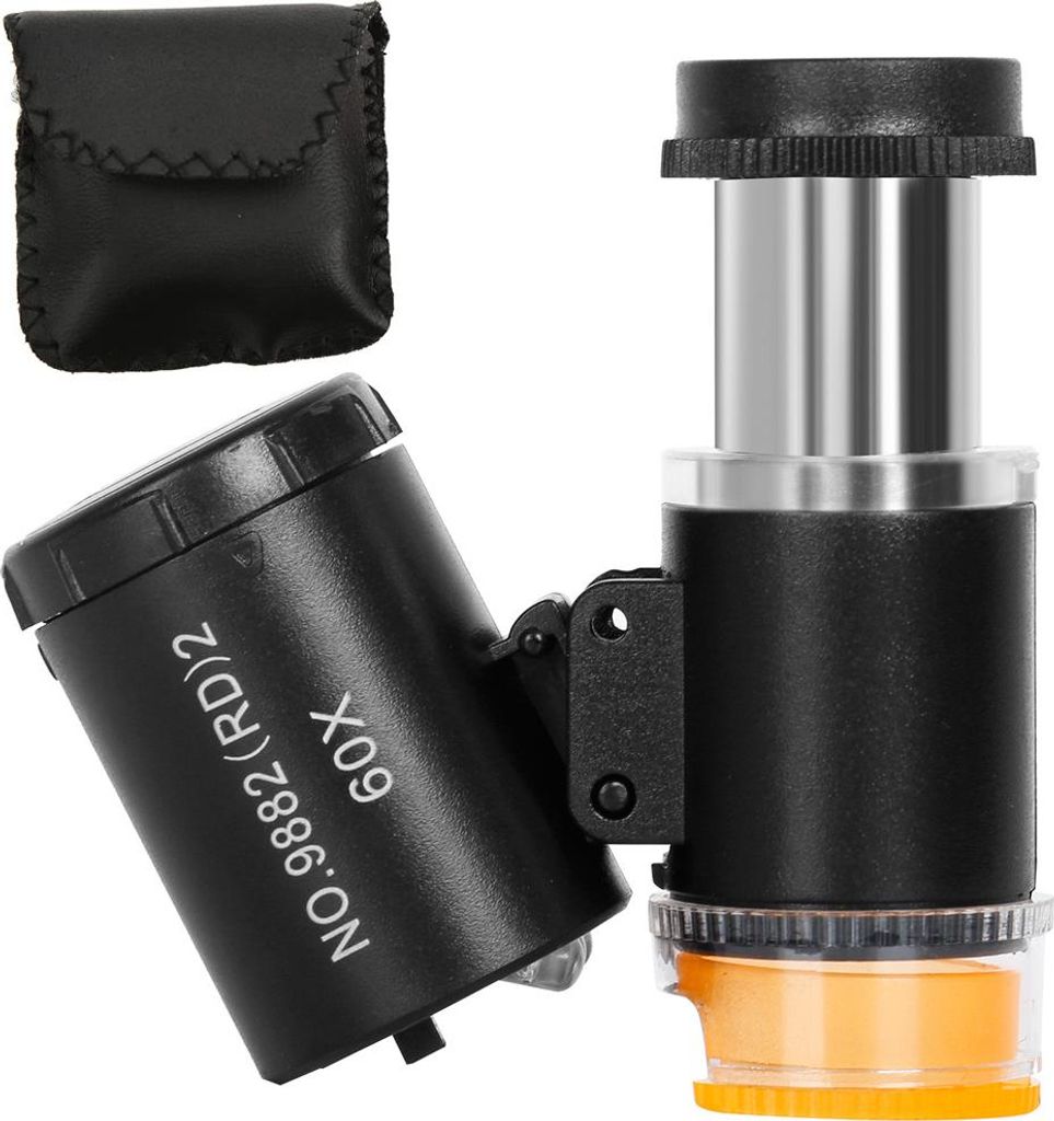 Verk 09169 Microscope de poche avec éclairage LED, UV, ZOOM Image du produit 