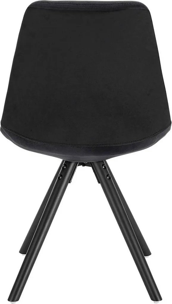 Chaise visiteur Happyment Zizi noire lot de 2 pour salle à manger et bureau - 8