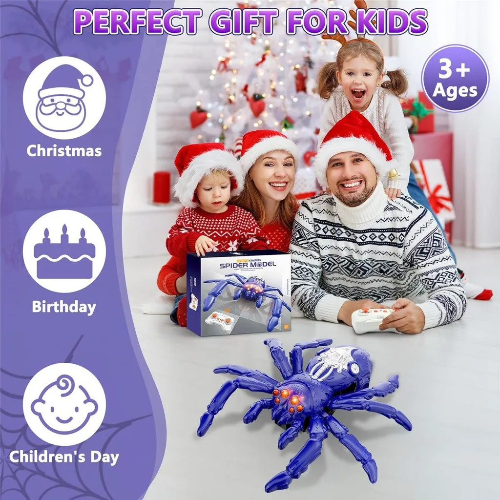 Cadeau Enfant : Araignée Télécommandée Violette pour Murs et Sols - 7