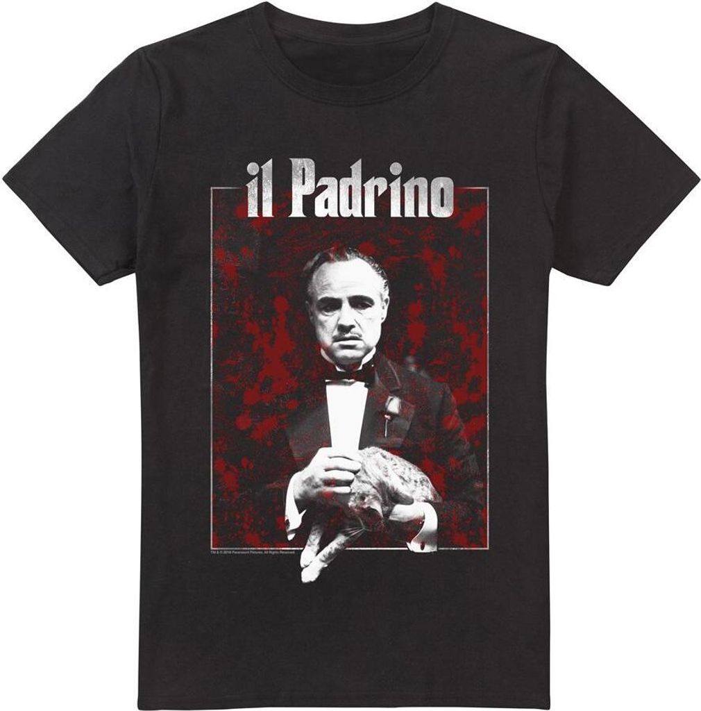 The Godfather - "Sangue" T-Shirt für Herren TV6996 (5XL) (Schwarz)