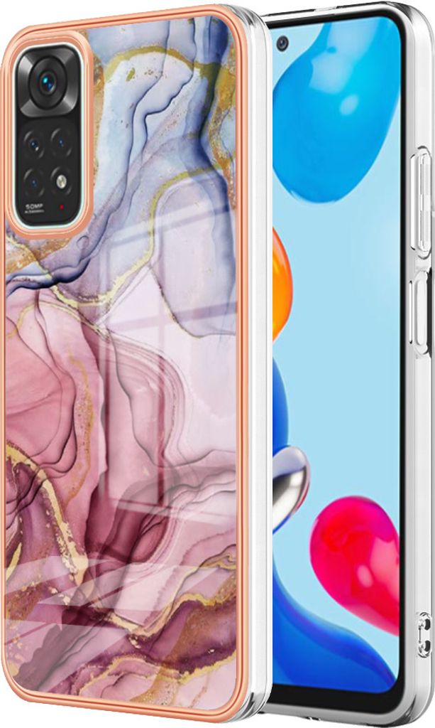 Redmi Note 11 4G Hülle, Muster Dünn TPU Silikon Stoßdämpfer Bumper Schutzhülle für Xiaomi Redmi Note 11S / Note 11 4G Rosa