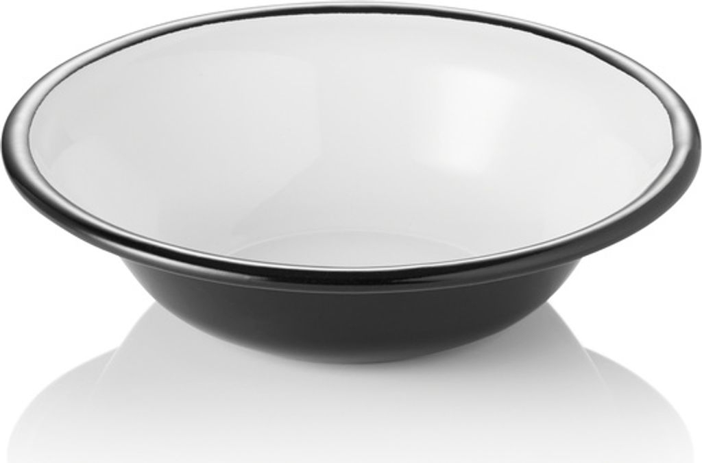 Schale GRACE, Ø 16,5 cm, 450 ml, Emaille, weiß schwarz