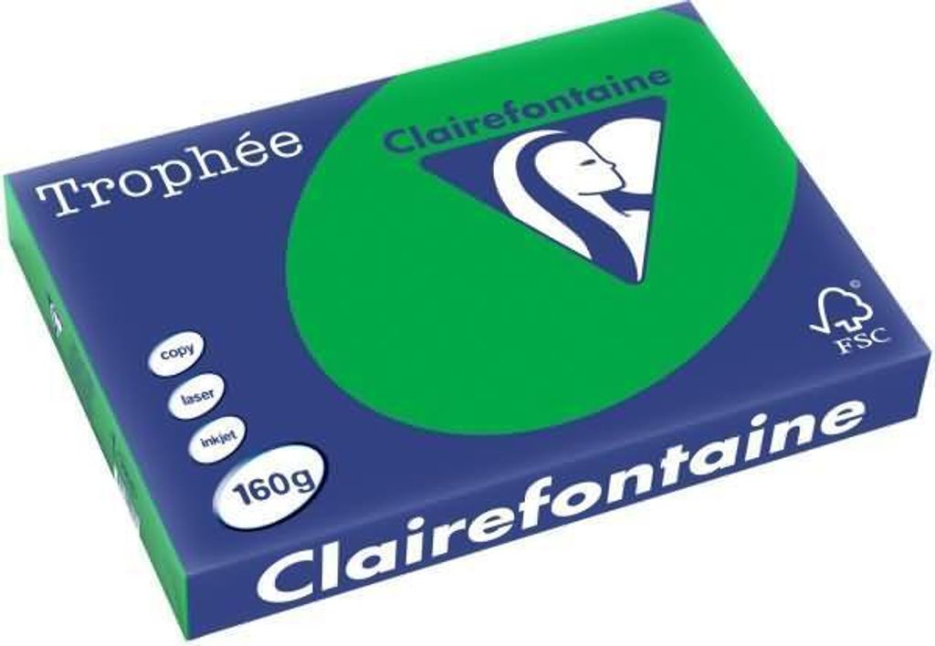 Clairefontaine Trophee 1008C Papier Billiardgrün 160g/m² DIN-A3 - 250 Blatt