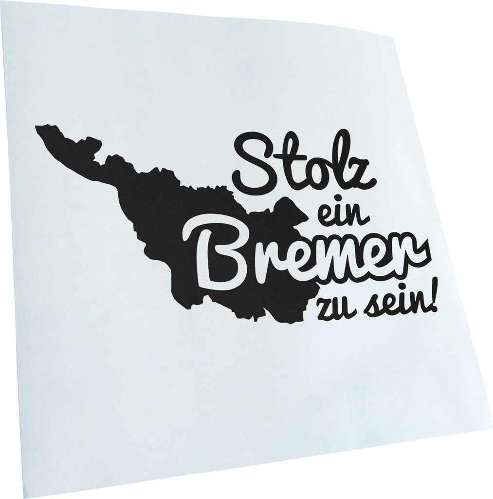 Kiwistar - Autoaufkleber - Bremen Bremer Stolz - Mattschwarz - 60x30cm - Aufkleber für Auto, Laptop, Fahrrad, LKW, Motorrad mehrfarbig JDM Decal R...