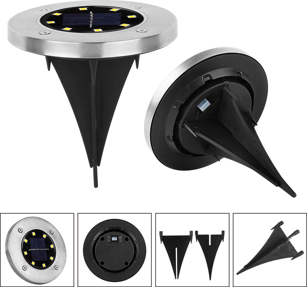 Speed 12 x LED Solarlampe Bodeneinbaustrahler Solar Produktbild 13