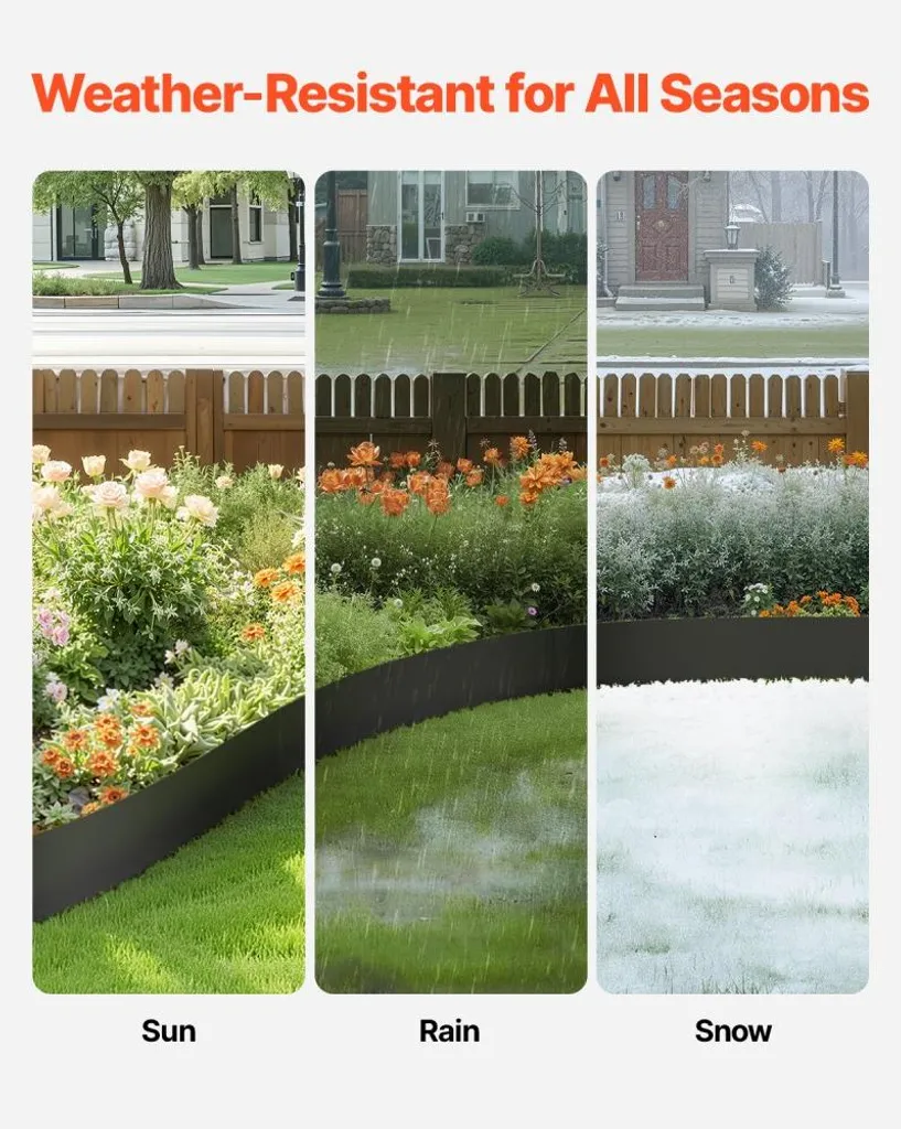 Bordure de pelouse pour délimiter le jardin - Kit métal 4 sections