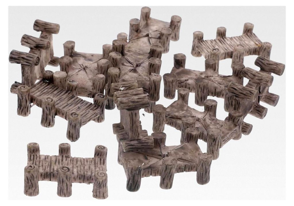 12 Stück Kleine Gartenbrücken Aus Widerstandsfähigem Kunstharz 4cm x 2,7cm Miniaturbrücken Für Mikro Landschaftsgestaltung Balkon Und Gartendekor