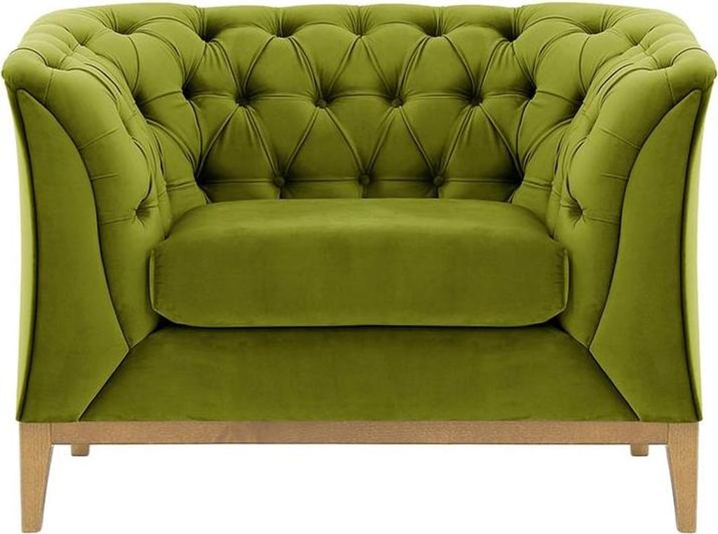 Sessel Chesterfield Modern Wood aus medizinischem Schaumstoff-Velluto 9-like oak