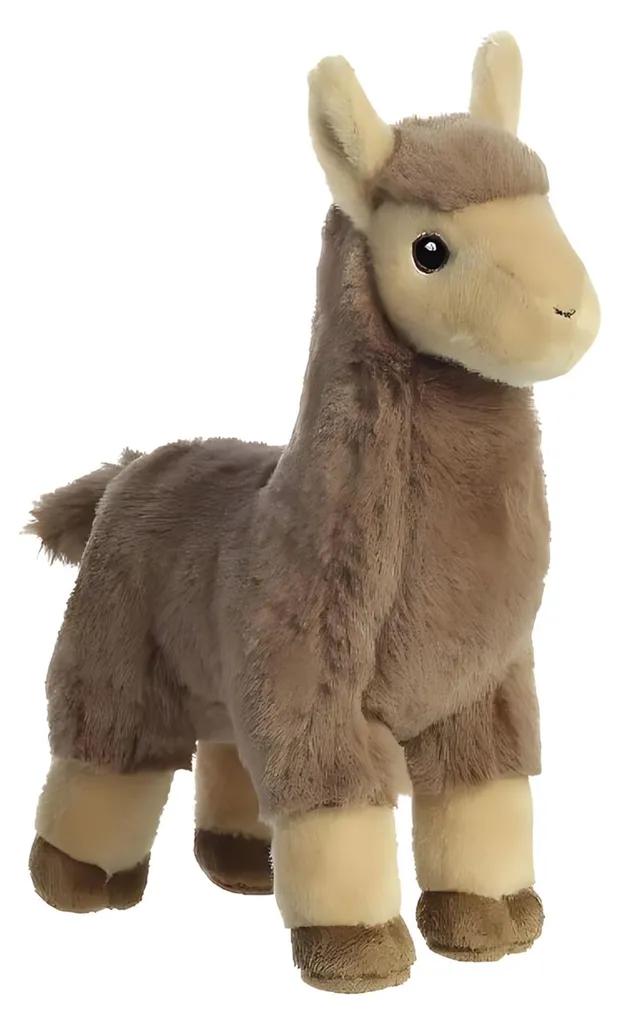 Peluche Lama 28 cm Écoresponsable Aurora 35038 Marron sans Plastique
