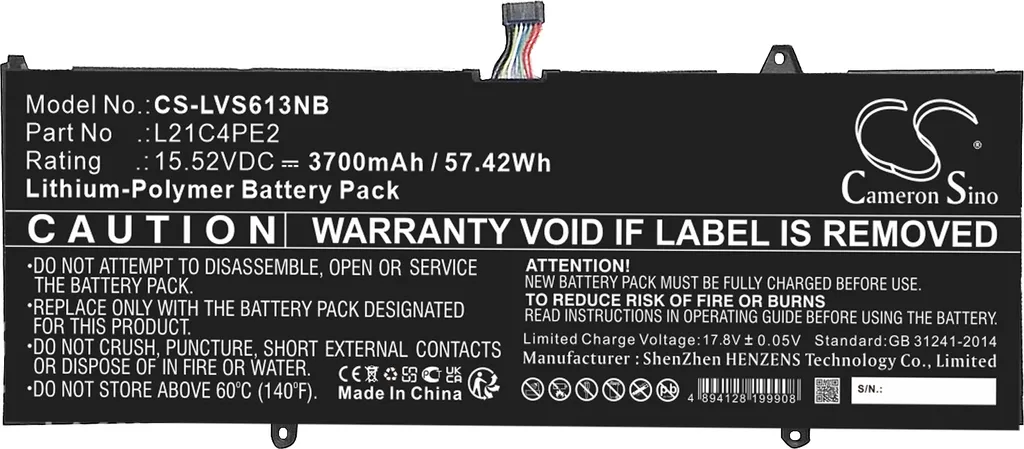 Batterie Longue Durée pour Lenovo Yoga 6 13ABR8 83B20009SB Fiabilité