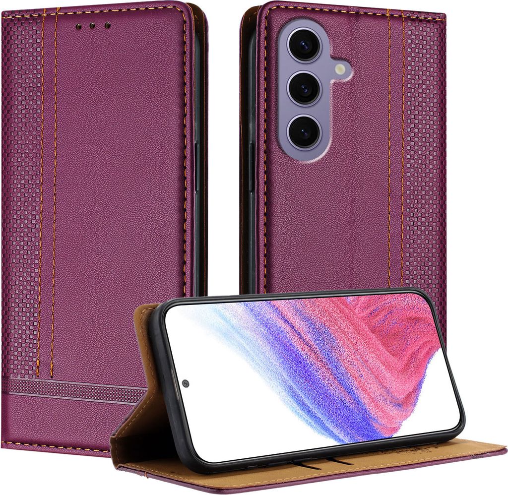 Handyhülle für Samsung Galaxy S24 Leder Flip Klappbare Produktbild 