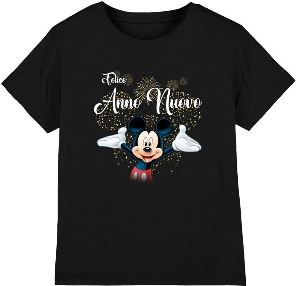 Disney - "Italian" T-Shirt für Kinder - Neujahr TV3672 (152-158) (Schwarz)