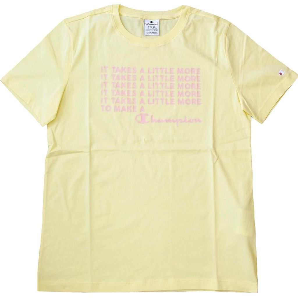 Champion Crewneck T-Shirt Damen Baumwolle-Shirt Banana (BAN), 114884-YS105