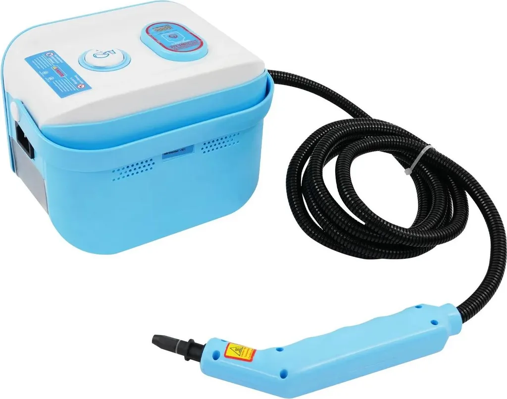 Pulitore Vapore Manuale per Cucina e Bagno | 1500W Blu 4,5 Bar 1,2L