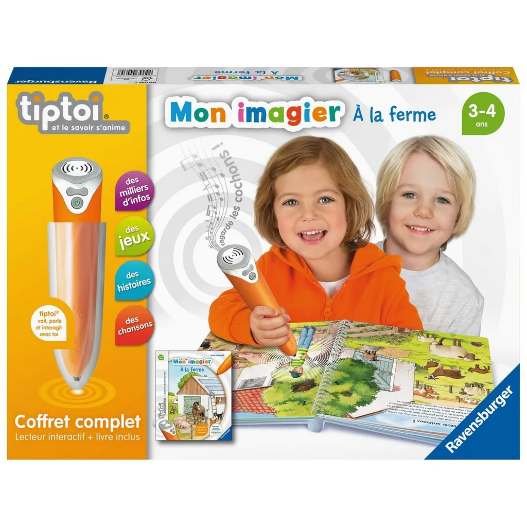 Jeu Éducatif Tiptoi Ravensburger : Coffret Complet Livre Mon Imagier